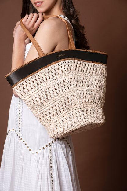 LEH TOTE XL, RAFFIA