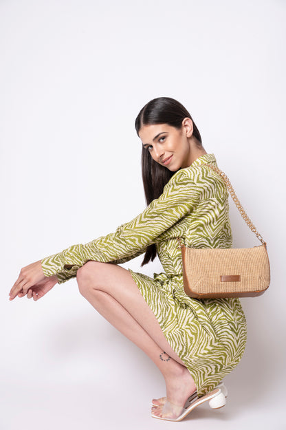 SEVILLE BAGUETTE BAG, JUTE